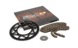 Grandinės komplektas 14x53 - 420 Stage6 CNC aliuminio juodas Derbi DRD Pro