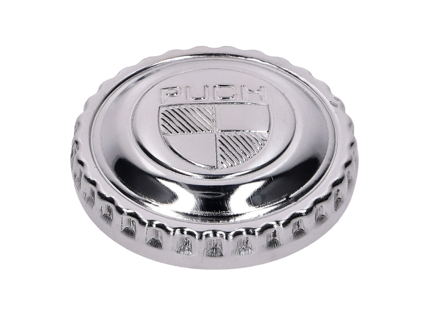 Dujų dangtelis 40mm su įspaustu logotipu Puch mopedui