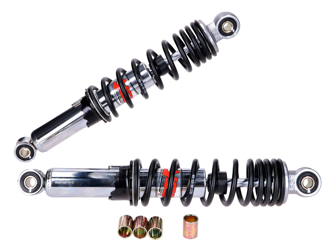 Amortizatorių komplektas YSS juodas chromas 300mm Puch Maxi, Tomos
