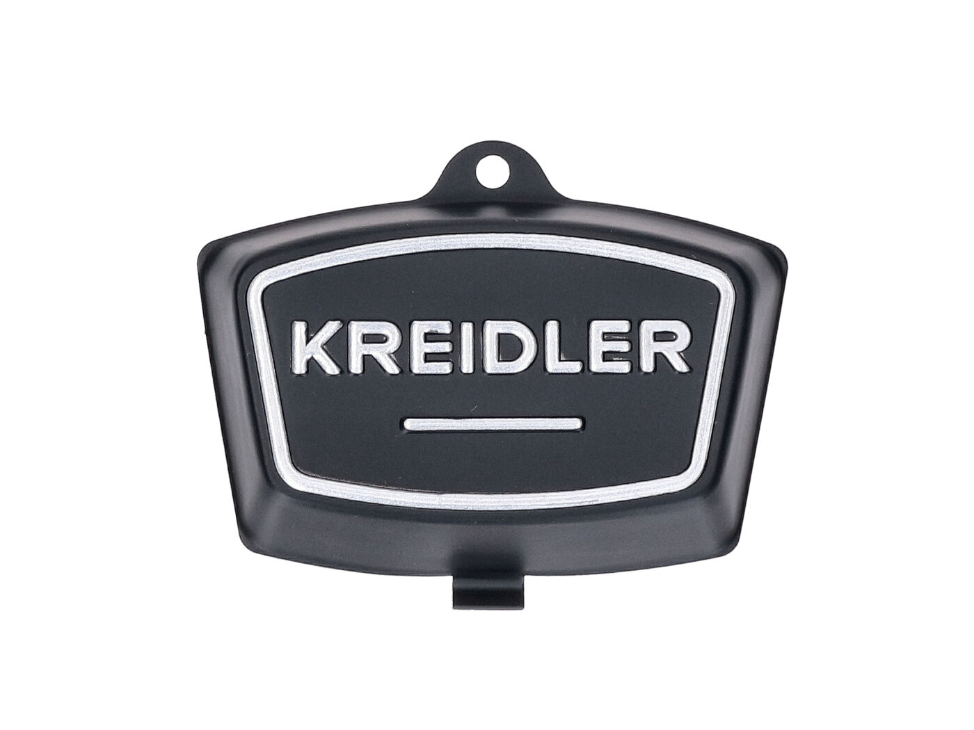 Vairo dangtelis juodas su užrašu Kreidler