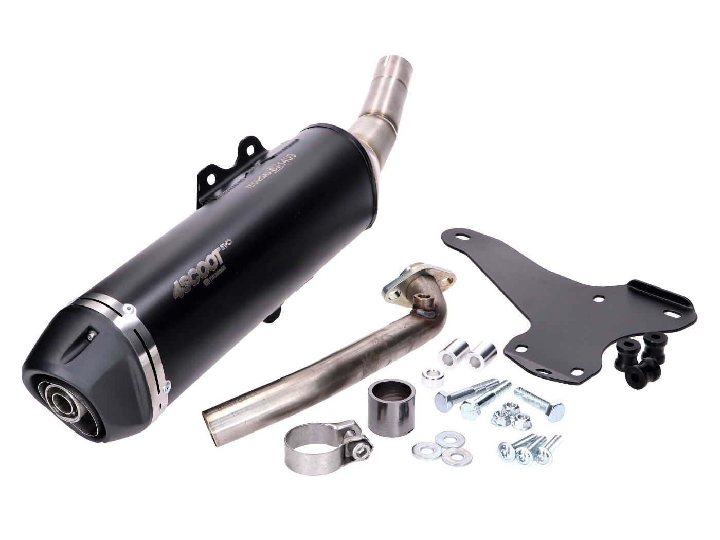 Išmetimo sistema Tecnigas 4SCOOT Evo juoda, skirta Sym Joymax / GTS 300i CBP