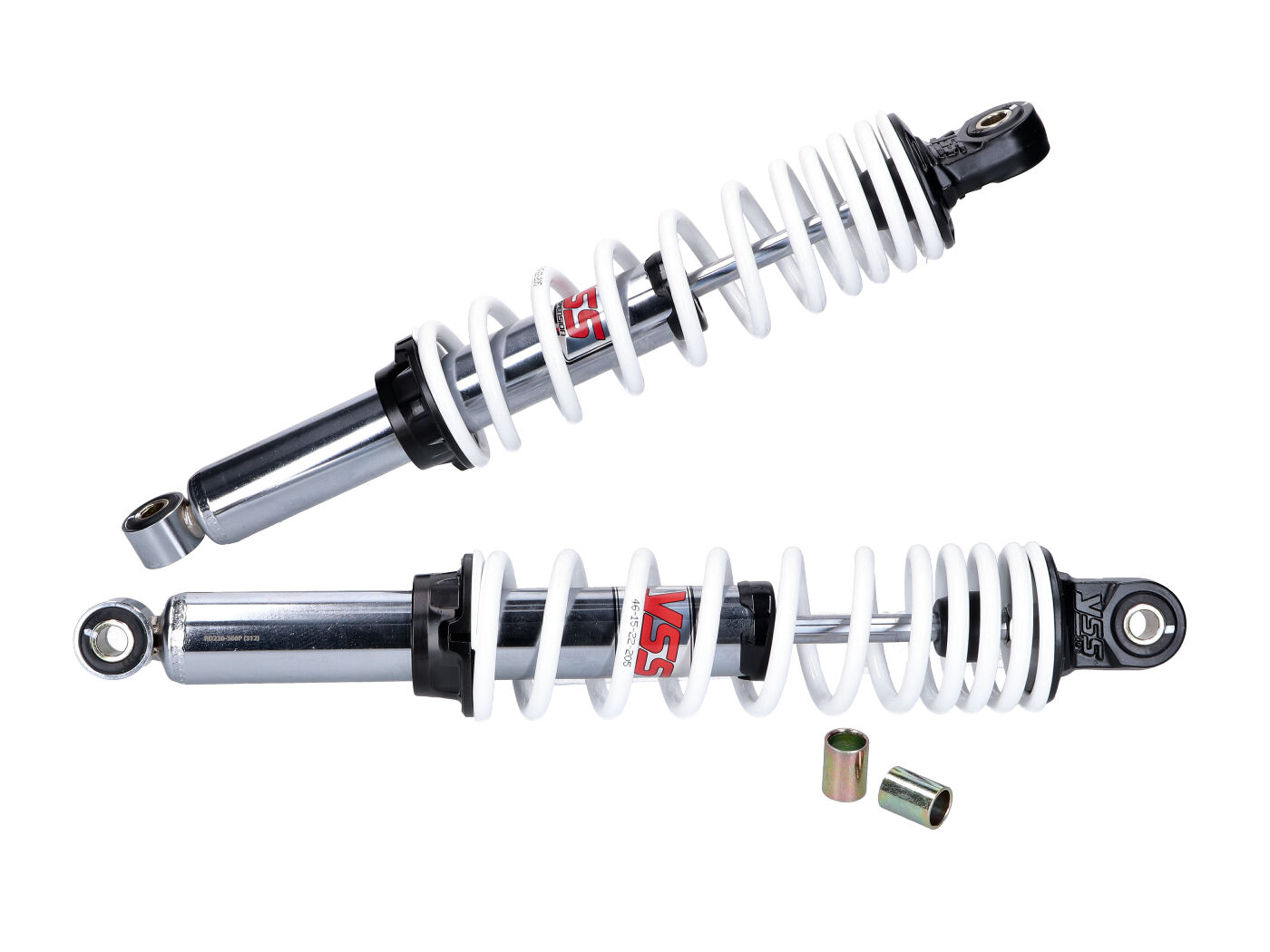 Amortizatorių komplektas YSS Twin PRO-X 360mm chromo baltas Simson S50, S51