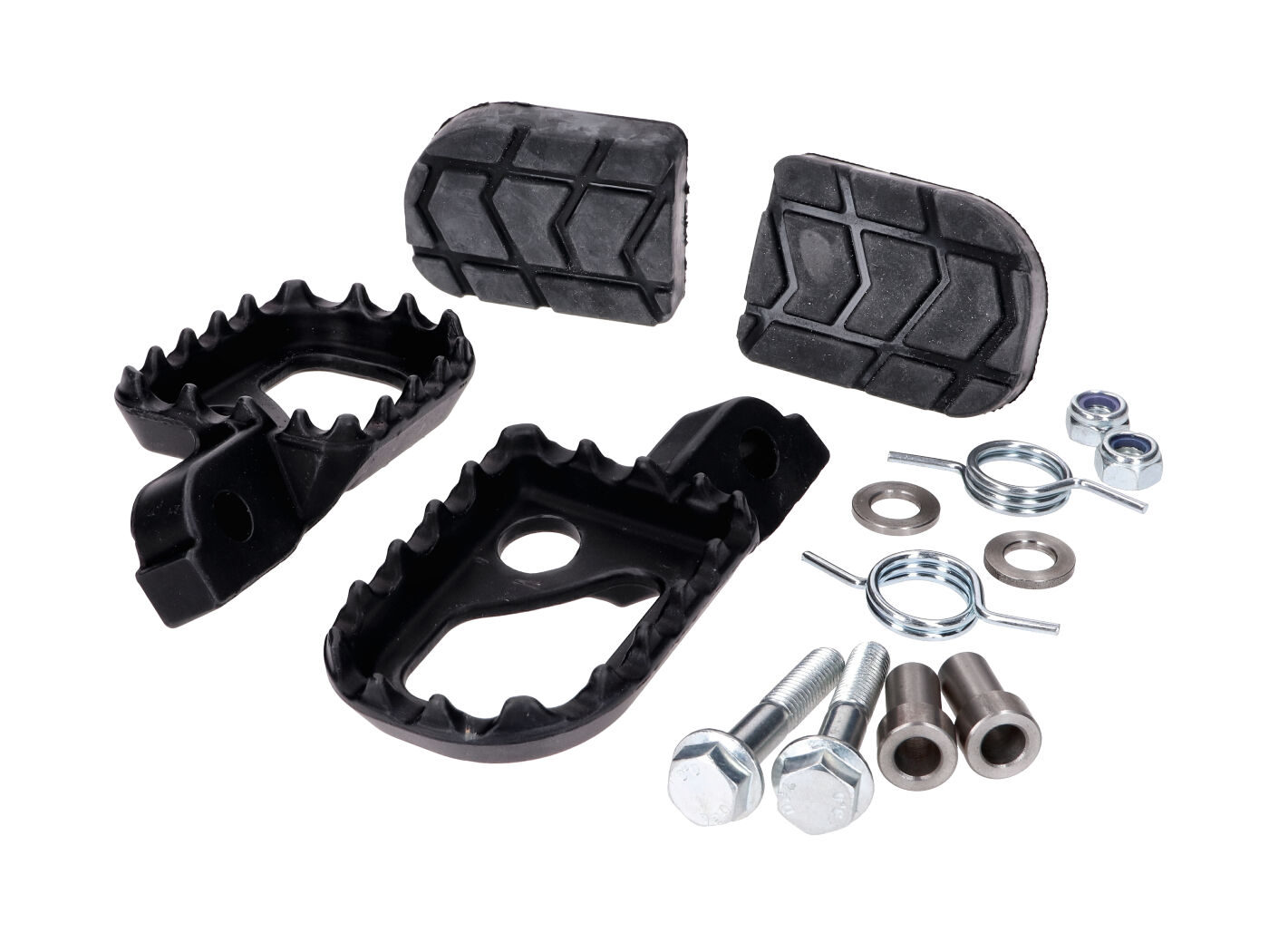 Kojų atramos komplektas CNC juodas 16x24x3mm, skirtas Beta RR50 Enduro