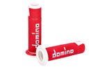 Rankenos Domino A450 On-Road Racing raudonos/baltos (atvirais galais)