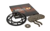 Grandinės komplektas 13x53 - 420 Stage6 aliuminio CNC juodas Derbi Senda X-treme