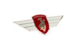 Lipdukas Zündapp Wing 98x47mm raudonas / baltas