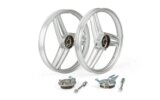 Ratlankiai priekiniai / galiniai 17" tipo Grimeca sidabriniai Peugeot 103 SP / MVL