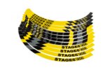 Ratlankių lipdukų komplektas motociklui 17" Stage6 geltona
