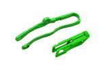 Grandinės slankiklio / pasukimo svirties slankiklio komplektas Kawasaki KXF 250 / 450 2021-2023 žalia