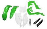 Plastikinis komplektas su šakių apsaugai Kawasaki KX po 2019 NSO žalia/balta