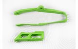 Grandinės slankiklio / pasukimo svirties slankiklio komplektas Kawasaki KXF 250 / 450 2017-2020 žalia
