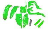 Plastikinis komplektas su šakių apsaugai Kawasaki KX po 2019 UFO green fluo