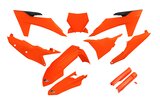 Plastikinis komplektas su šakių apsaugais KTM po 2023 neoninės oranžinės spalvos