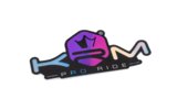 Lipdukas KRM Pro Ride holograma violetinis