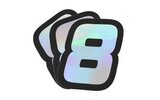 Lipdukas numeris 8 hologramos Doplerio 10x7,5cm (x3)