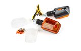 Indikatoriai Mini Stačiakampis anglis / oranžinė + balta