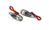 Indikatoriai / Lempos klijuojamos lašo formos Fender Carbon Look / balta / oranžinė