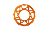 Galinė žvaigždutė 53 dantukai - 420 Stage6 CNC aliuminio oranžinė Beta RR