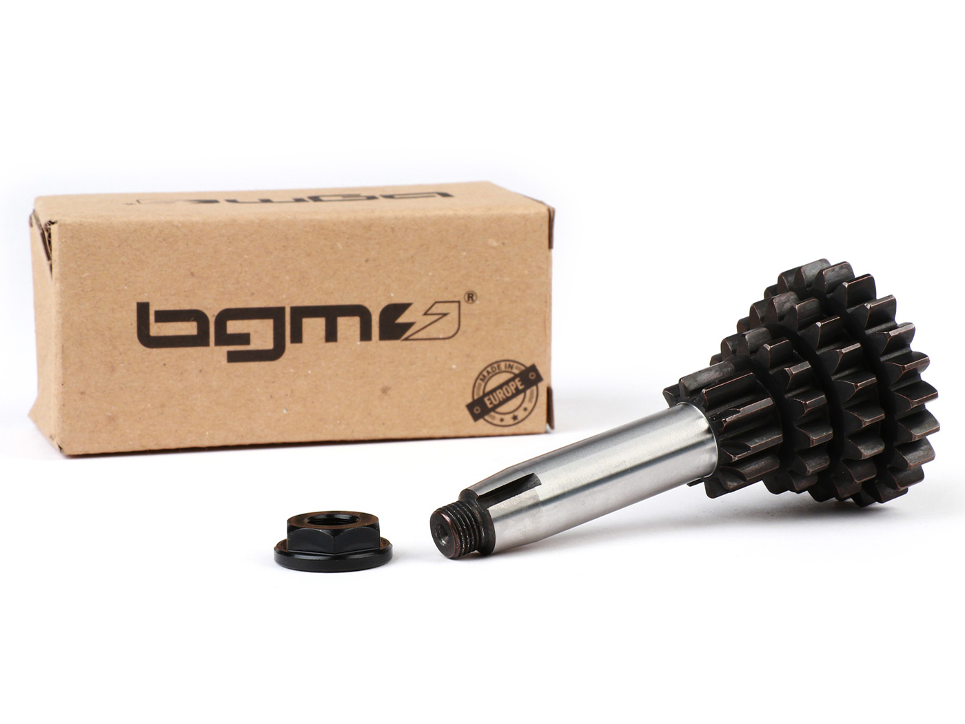 antrinis velenas BGM PRO Original, 10-14-18-22 dantukai, skirtas Vespa V50, PV125, ET3, PK50, PK80, PK125 S-XL, Piaggio gradacija