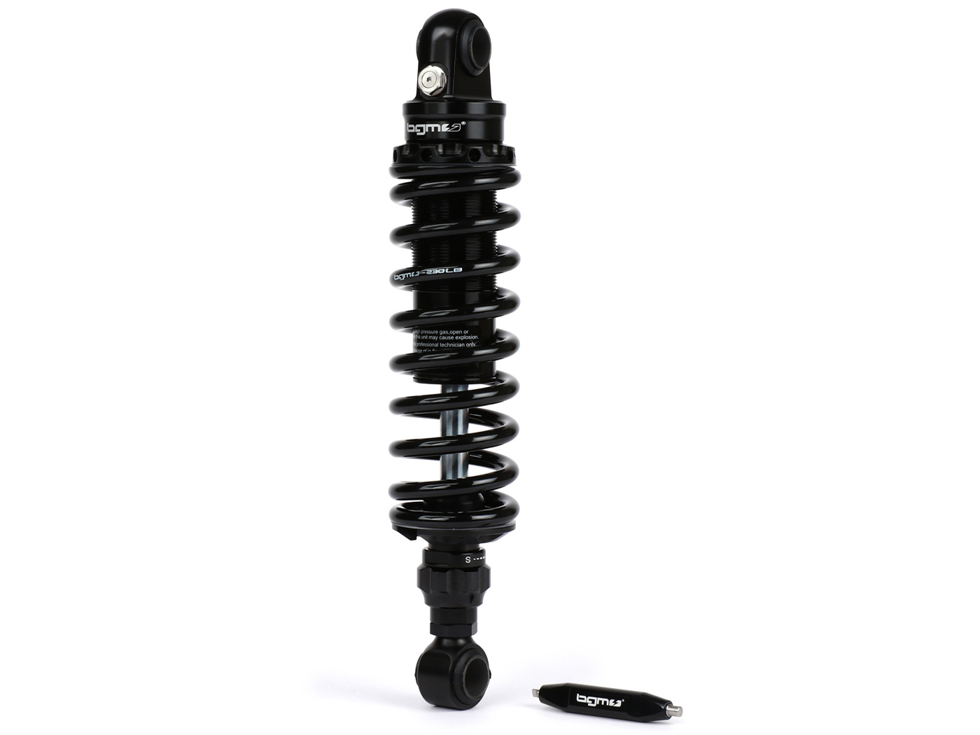 galinis amortizatorius BGM PRO R12 V3 Black Edition RGS, 300-310mm, juodas skirtas Lambretta LI, LIS, SX, TV, DL, GP