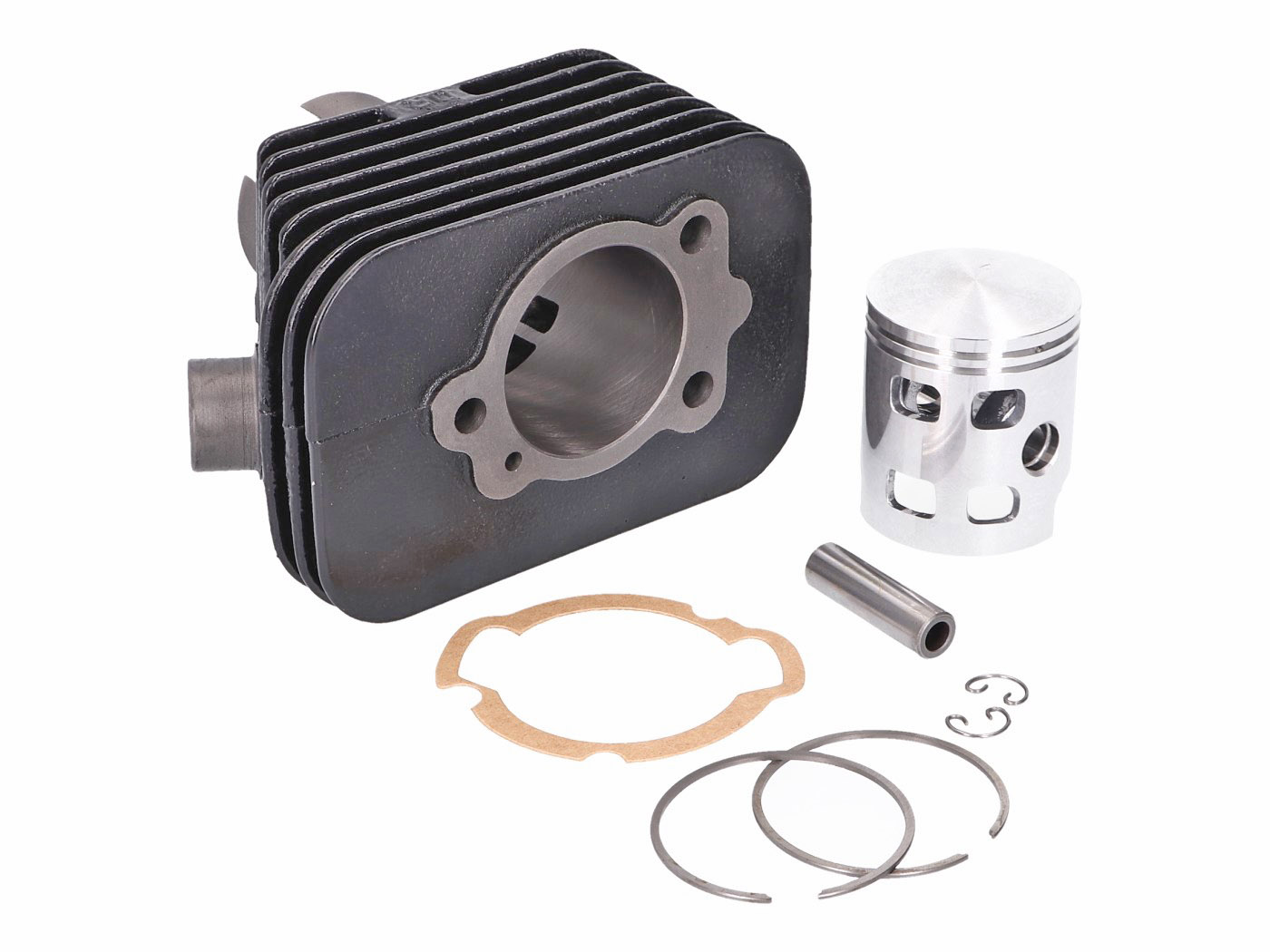 Cilindro komplektas DR Evolution 63cc 43mm, 10mm Stūmoklio pirštas Piaggio Boss, Bravo, Ciao, Grillo, Si
