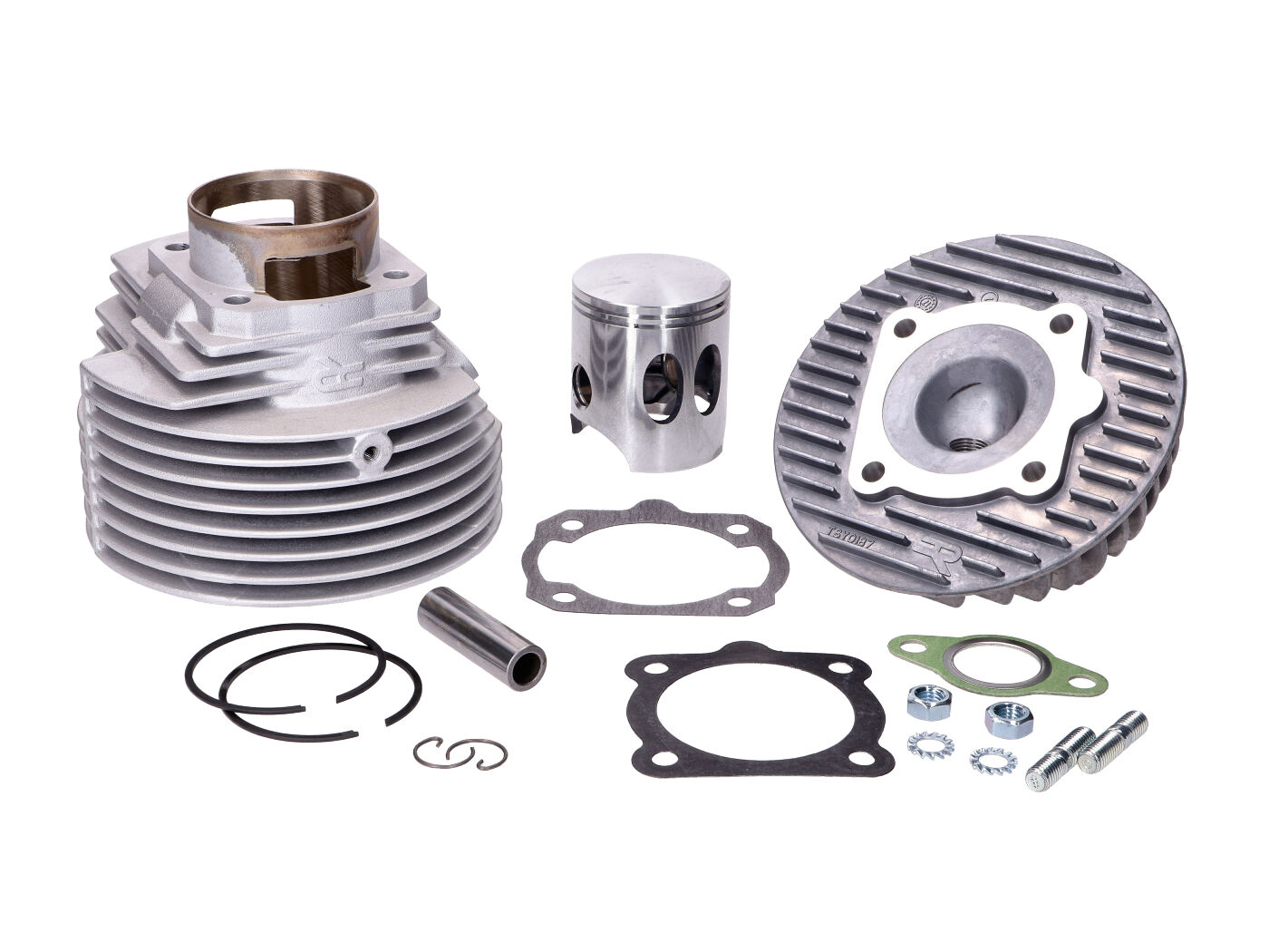 Cilindro komplektas DR 125cc 57mm aliuminis, skirtas Vespa Primavera, ET3, PK, S, XL 50-125cc