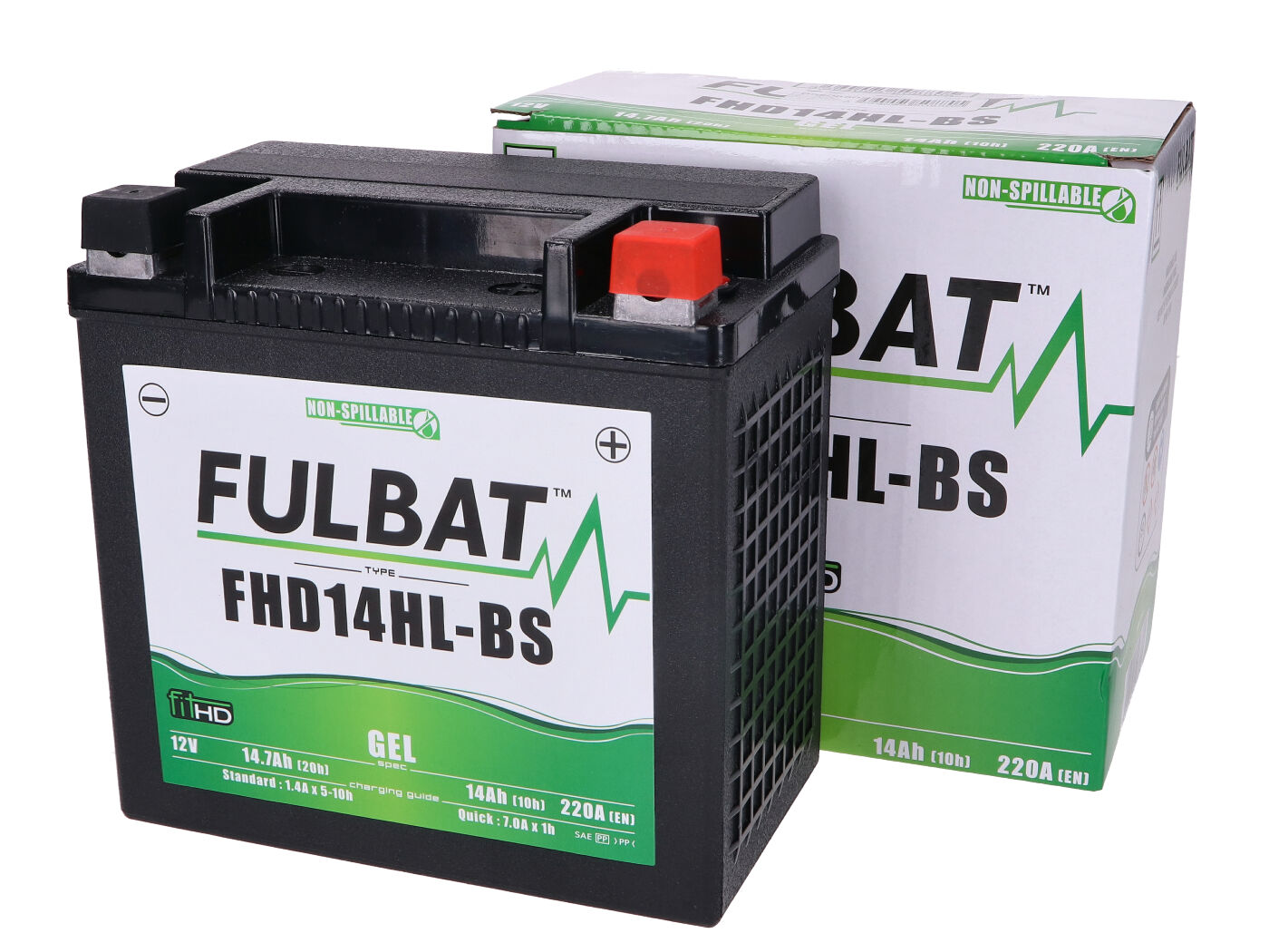 akumuliatorius Fulbat FHD14HL-BS GEL, skirtas Harley Davidson