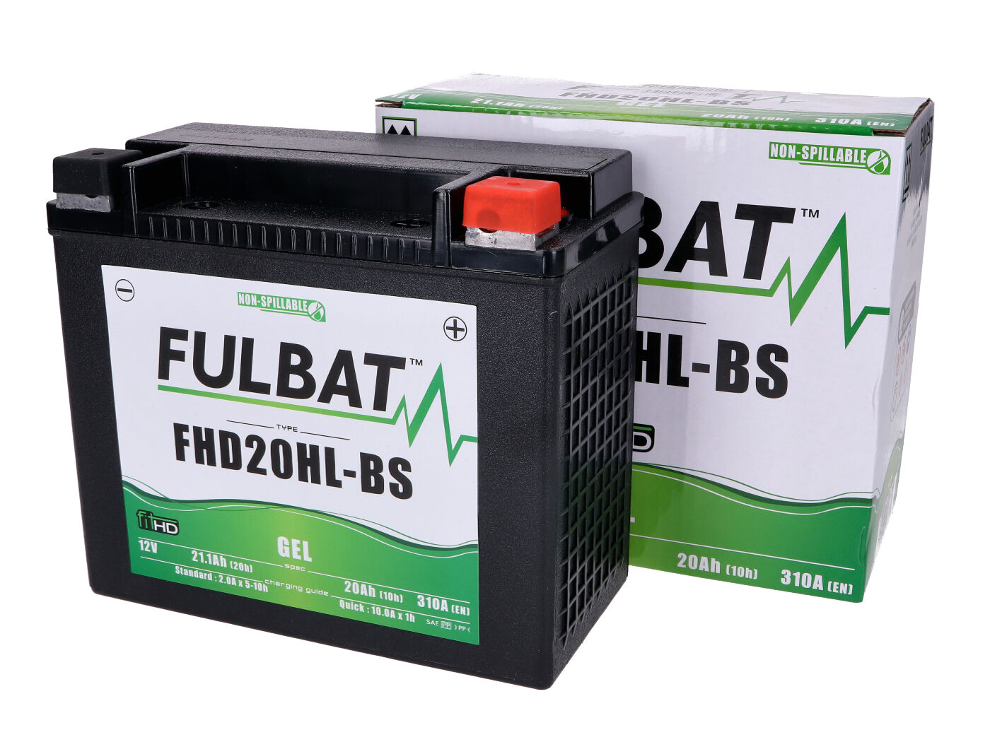 akumuliatorius Fulbat FHD20HL-BS GEL, skirtas Harley Davidson