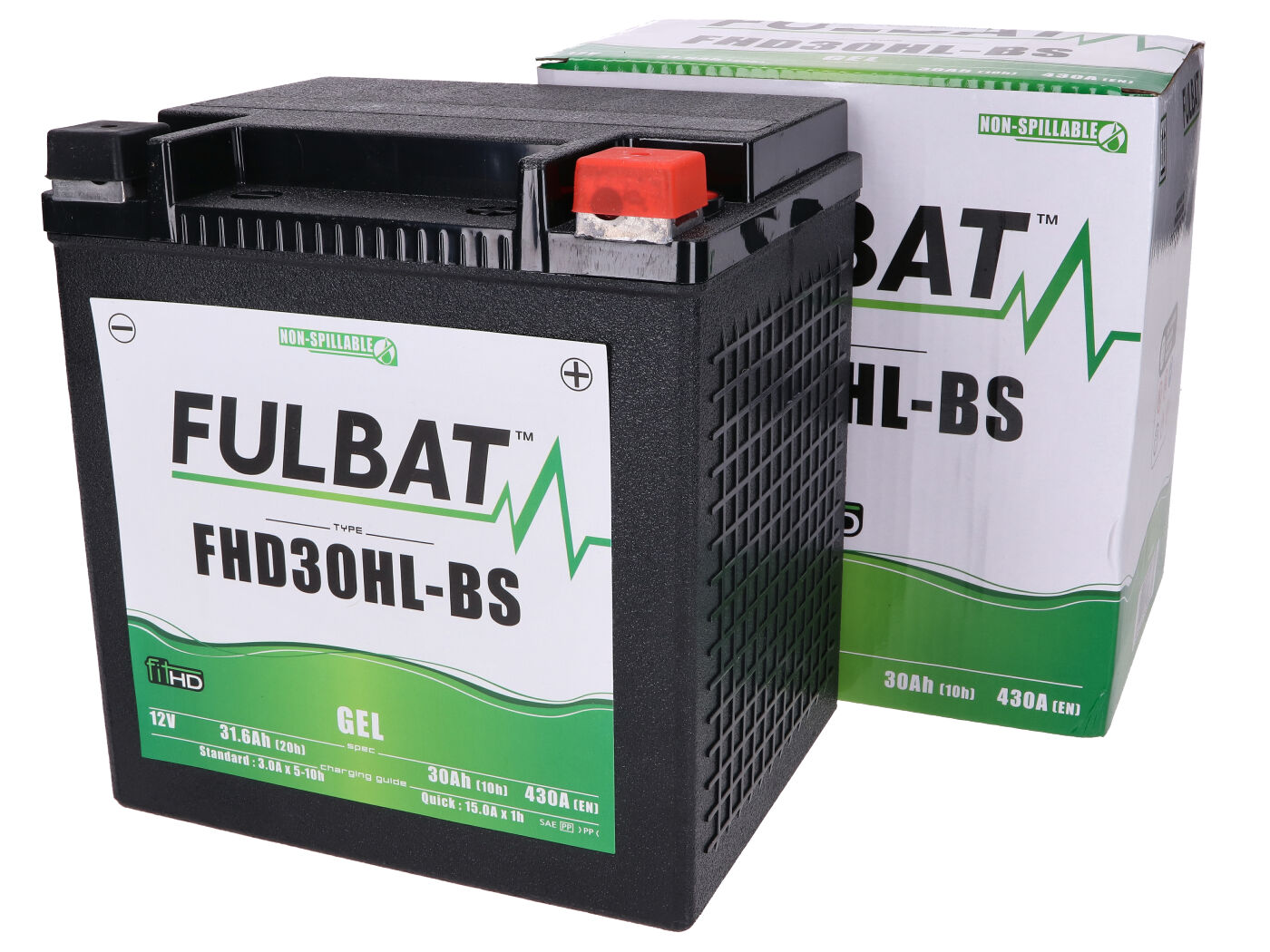 akumuliatorius Fulbat FHD30HL-BS GEL, skirtas Harley Davidson