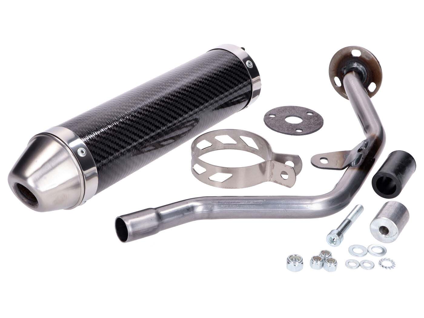 duslintuvas Giannelli Carbon Look su bendruoju Yamaha DT 50 R 2004, Malaguti XTM, XSM eksploatavimo leidimu