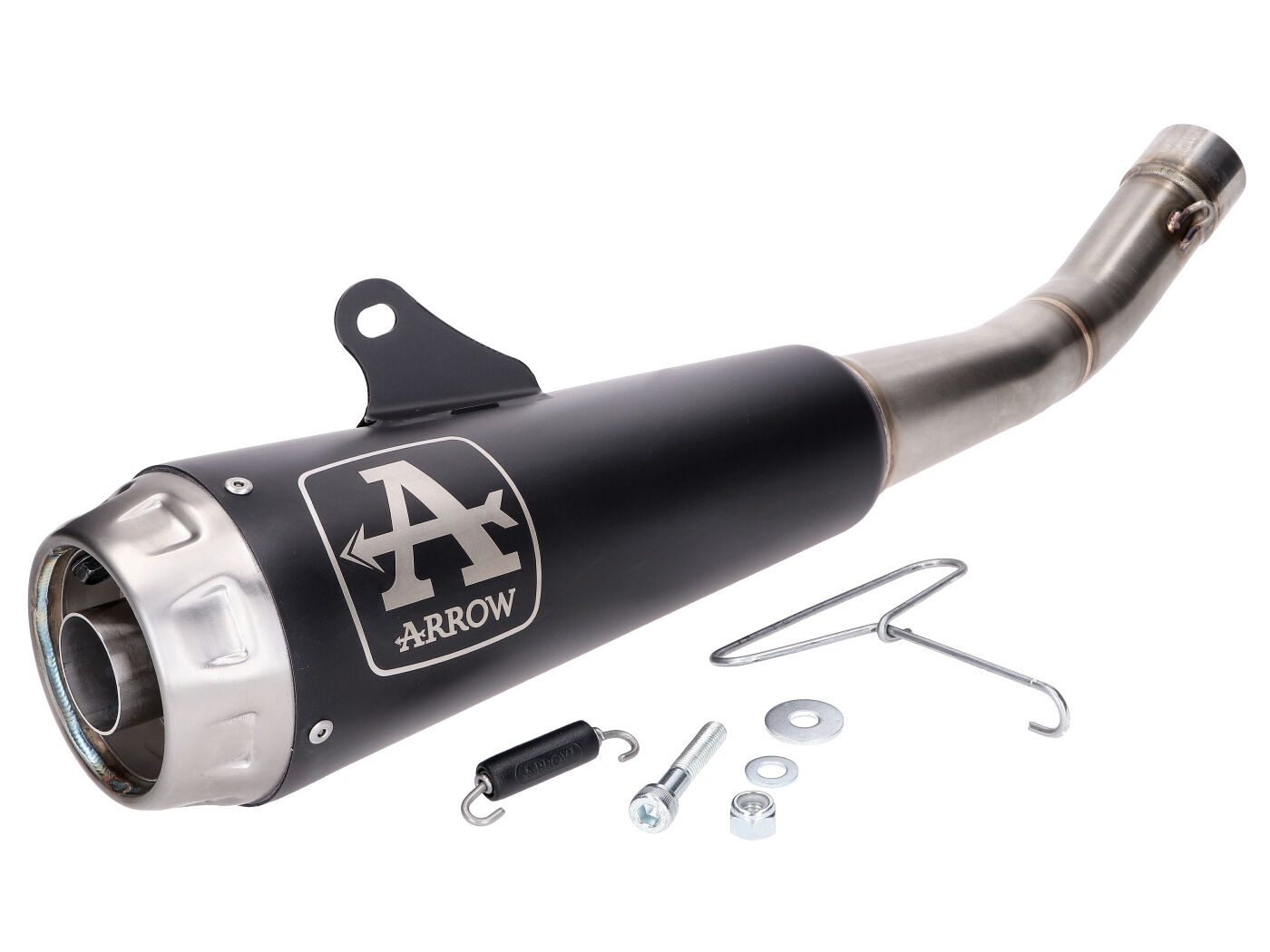 juodas Duslintuvas Arrow Pro-Race nerūdijančio plieno, skirtas Yamaha MT 125, YZF-R 125 4T Euro5 2020-