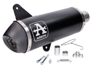duslintuvas Arrow Urban aliuminis juodas, skirtas Vespa GTS 300 4 taktų LC Euro5 2020-