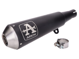 Duslintuvas Arrow Pro-Race nerūdijančio plieno juoda, skirta Brixton BX, Felsberg 125XC Euro4 2019-