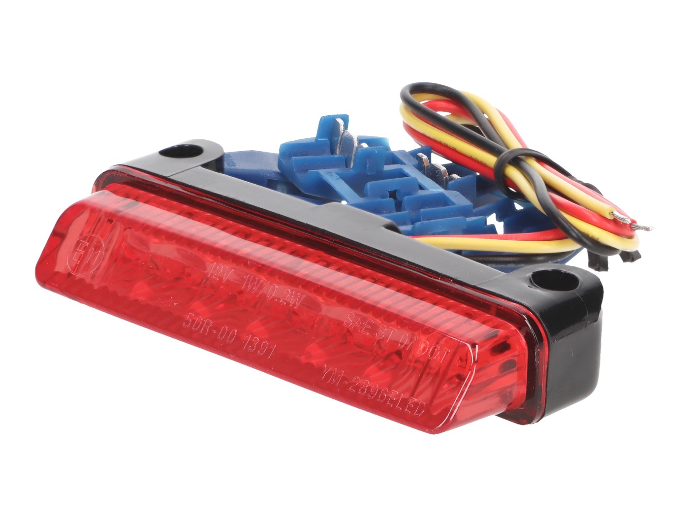 galinis žibintas LED raudonas 78x16mm universalus