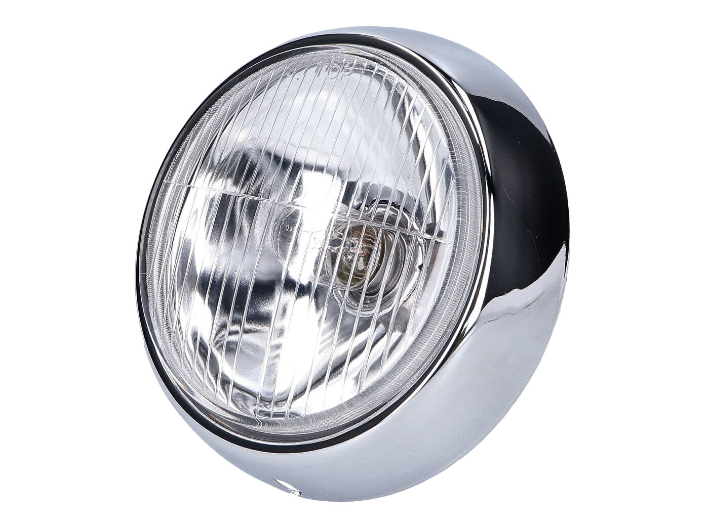 priekiniai žibintai apvalūs 85 mm / 109 mm chromuoti Puch MS, VS, MV, DS 1 (seno tipo)
