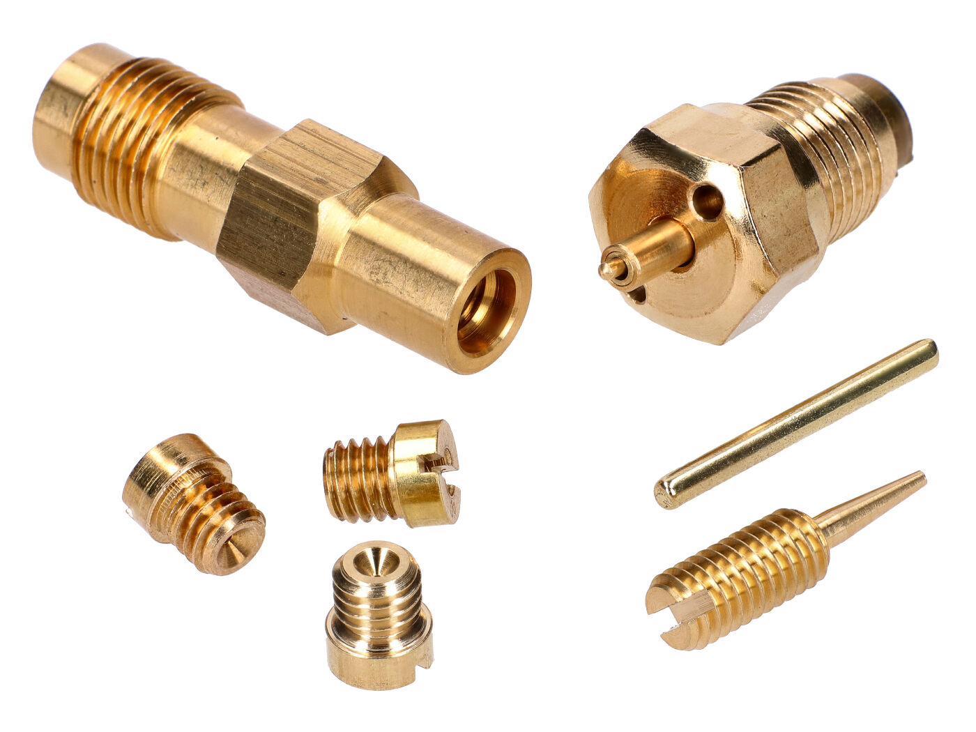 karbiuratoriaus remonto komplektas su purkštukais 7 dalių 16N3-3, 16N3-5 BVF karbiuratoriams Simson S51, S53, S70, S83, SR50, SR80, KR51/2, M531, M541, M741