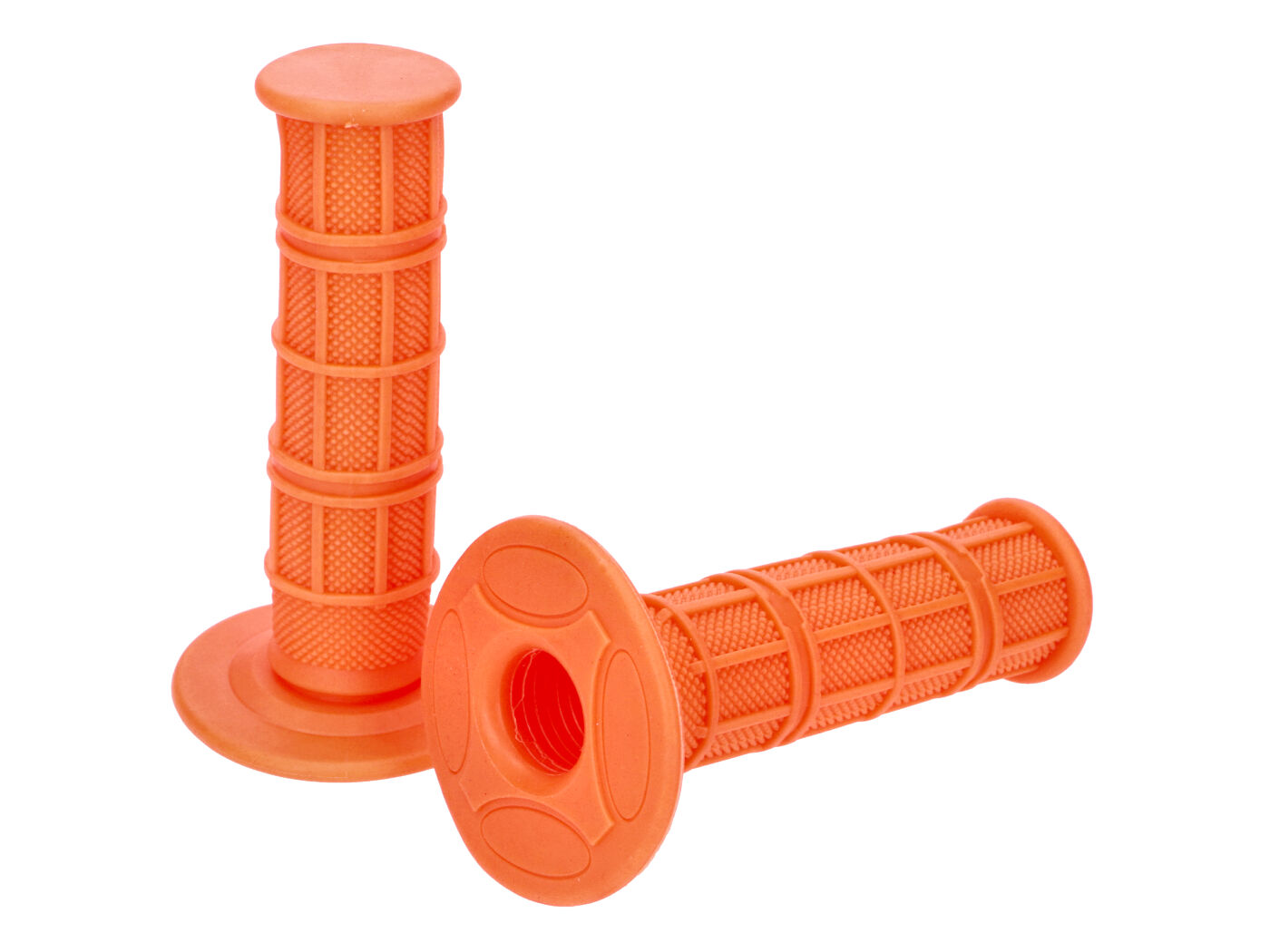 Rankenų komplektas Off-Road Waffle oranžinis 22mm universalus