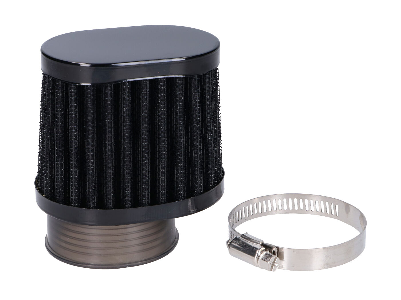 Oro filtras 50mm juodas PWK karbiuratoriui