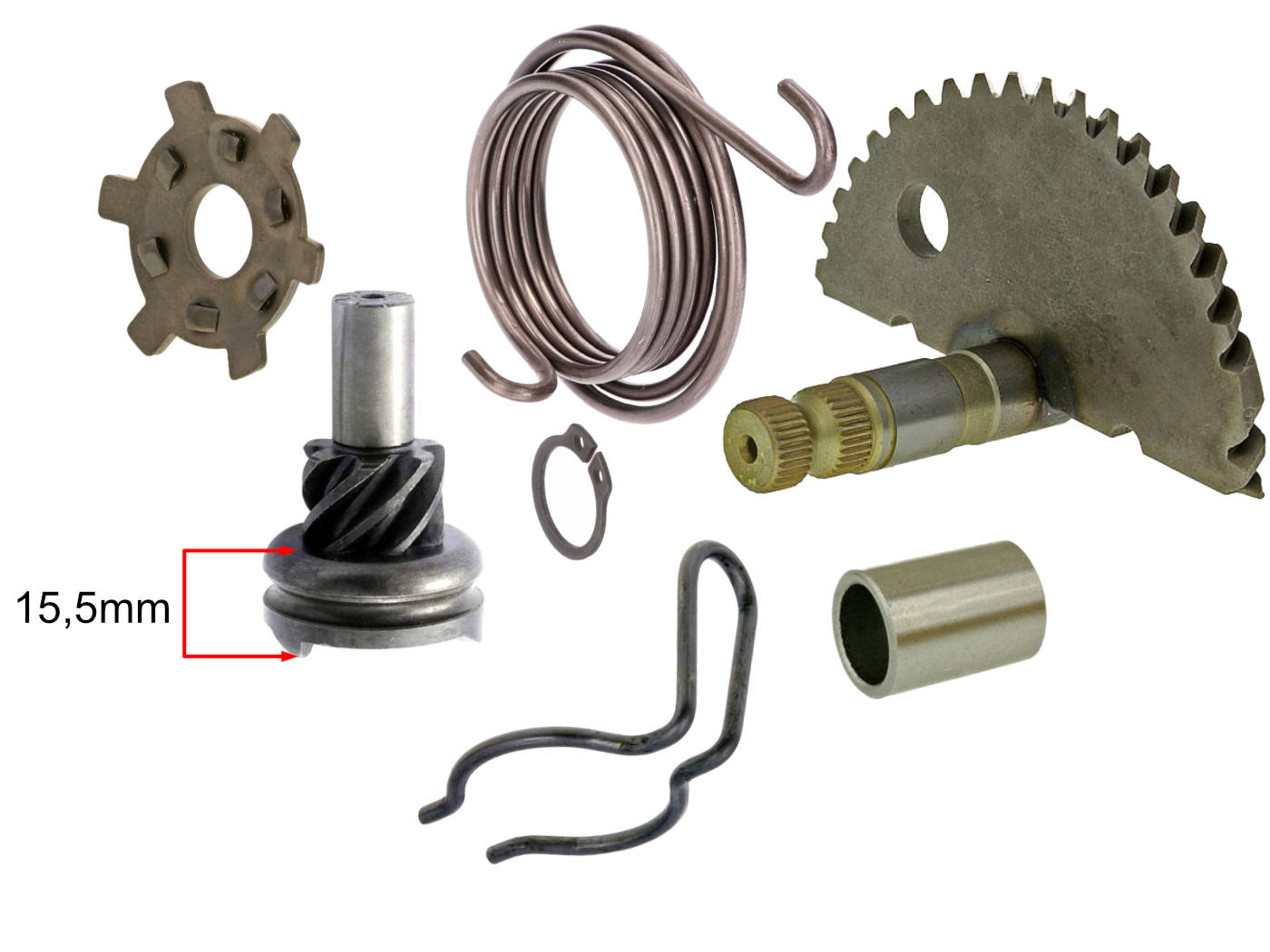 kickstart remonto komplektas 15,5 mm, skirtas Peugeot 50cc Vertical
