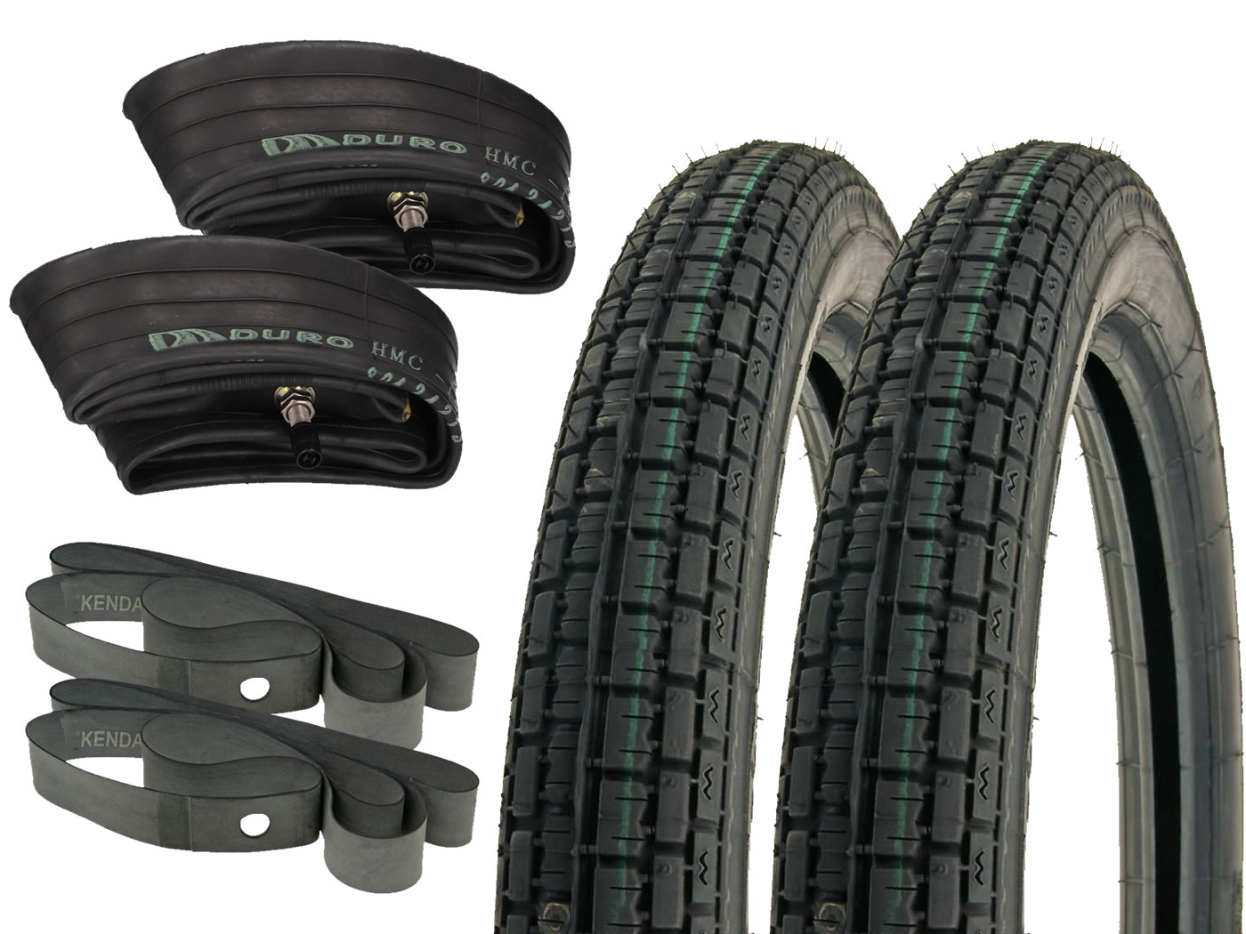 padangų komplektas Heidenau K30 2.75-16 M/C 46J TT su vidine kamera