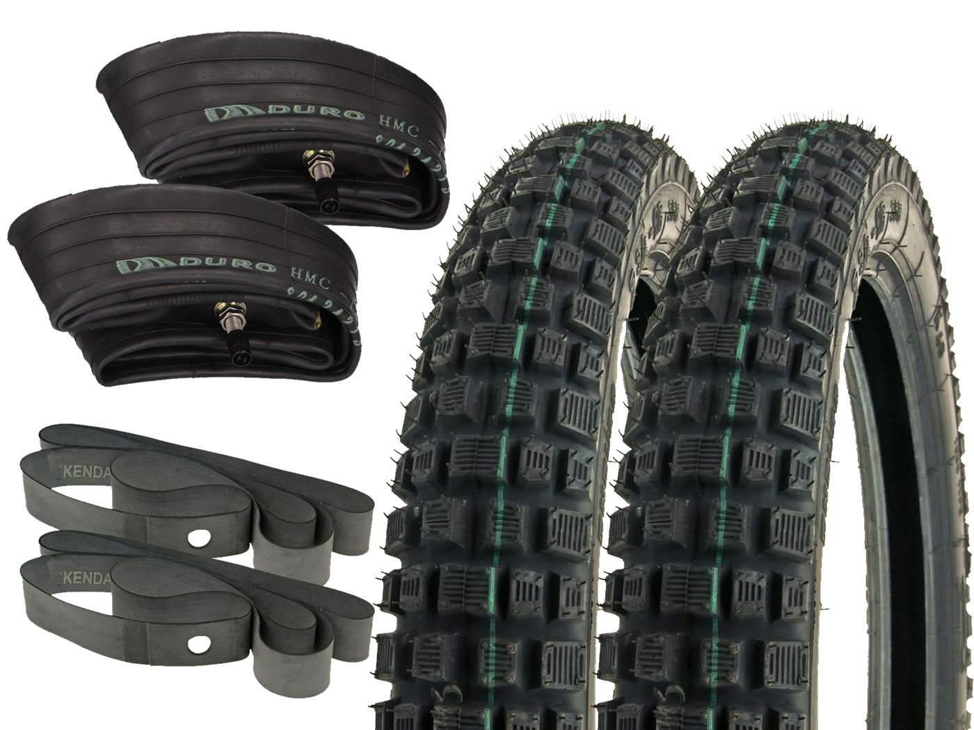 padangų komplektas Heidenau Enduro K46 2.75-16 M/C 36B TT su vidine kamera
