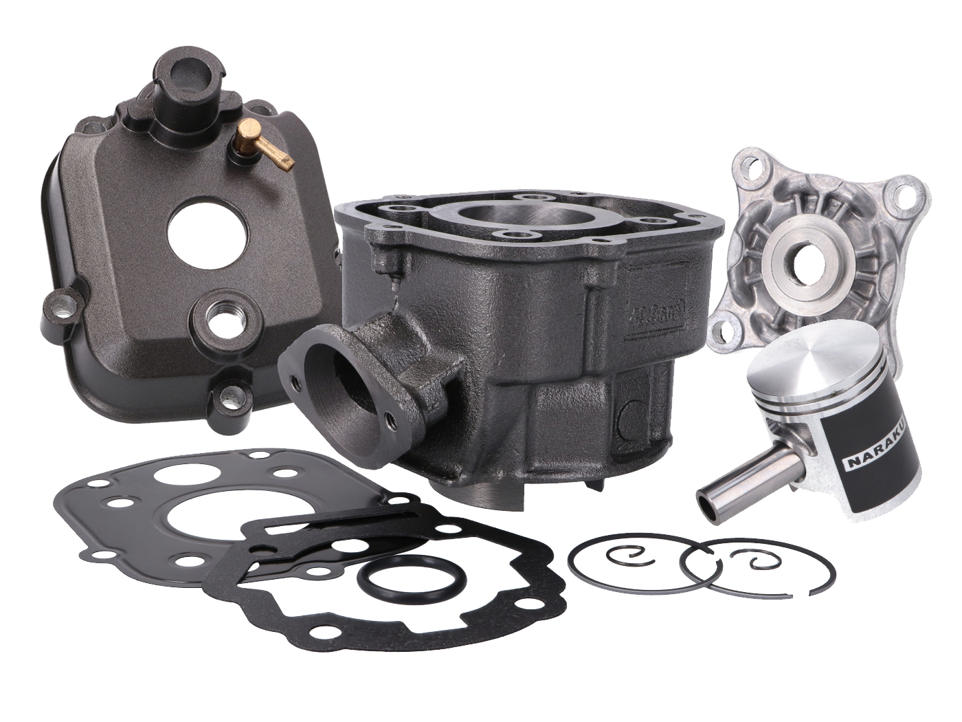Cilindro komplektas Naraku 50cc su cilindro galvute Derbi Senda, Aprilia RX/SX, RS4, Gilera RCR/SMT D50B0 E4 2018-