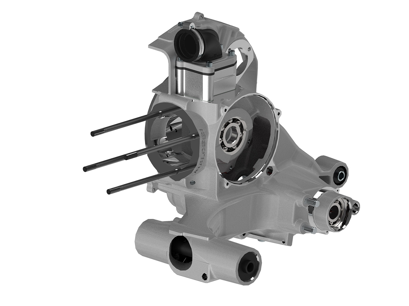 Variklio korpusas Malossi V-One Lapelinių vožtūvų įsiurbimas, skirtas Vespa PX 80 2T, Vespa PX 125 2T, Vespa PX 150 2T AC