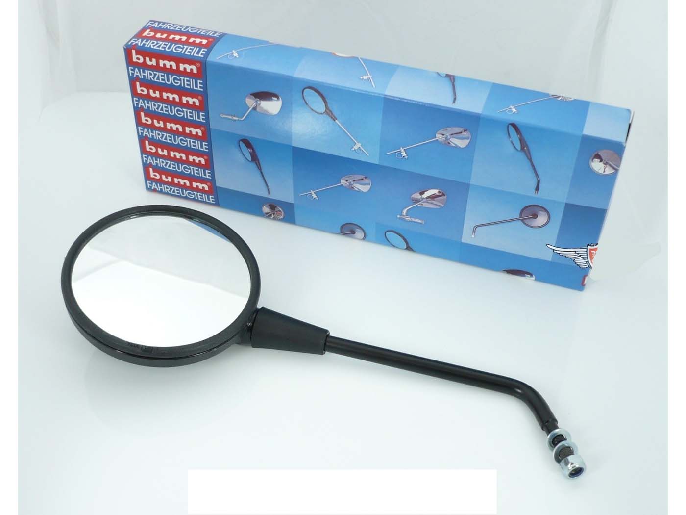 Apvalus juodas veidrodinis strypas, skirtas Zündapp KS 80 Super, Super Sport, MK, K 50