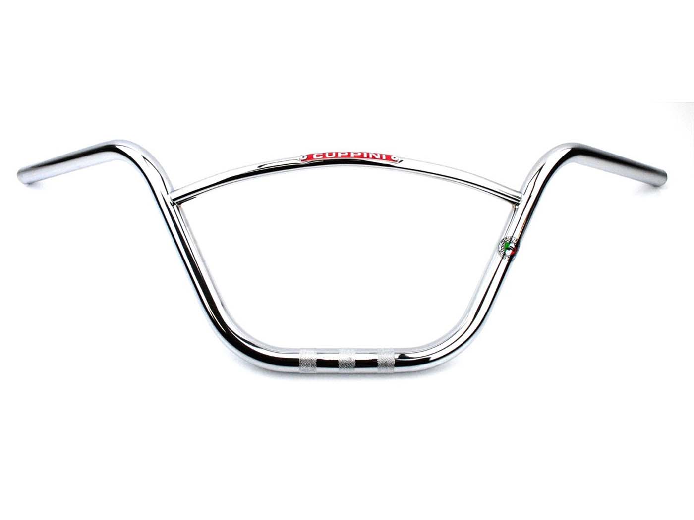 Chromuotas vairas Cuppini su atrama 810 mm x 220 mm, skirtas Zündapp, Kreidler, Hercules, Puch, KTM, DKW, Rixe, Sachs, Simson
