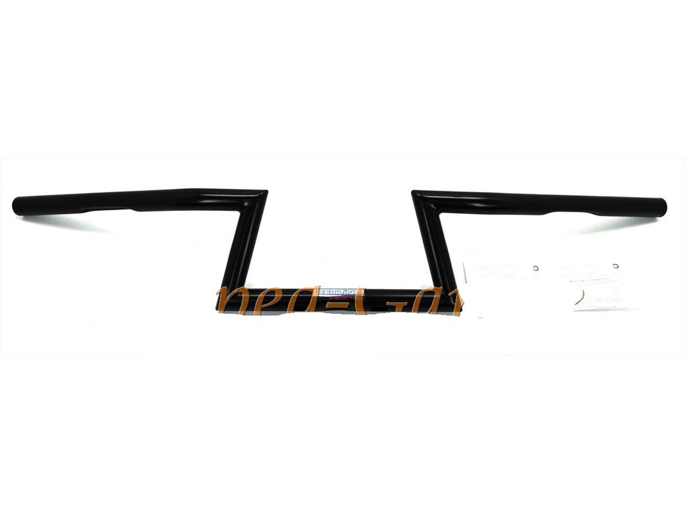 Z formos vairas Fehling 1 vnt. plotis 850 mm skersmuo 25,4 mm dugnas 300 mm aukštis 145 mm poslinkis 120 mm juoda spalva skirta Harley Davidson, Suzuki, Yamaha