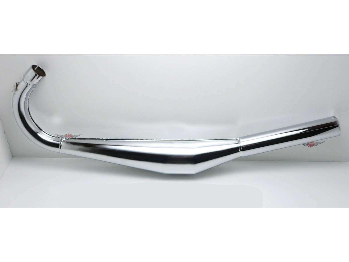 Lenktynių išmetimo chromas 36 mm 820 mm 51 mm 90 mm, skirtas Zündapp, CS, C 50 Sport, GTS, KS