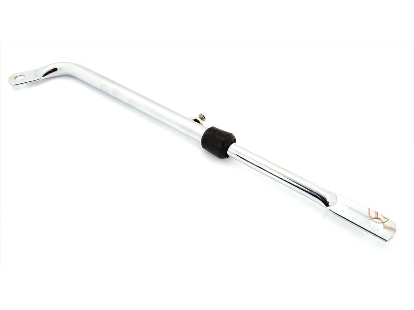 Išmetimo kronšteinas chromuotas reguliuojamas 325-470 mm 10 mm skylė Zündapp, Kreidler, Hercules, Puch, DKW, KTM