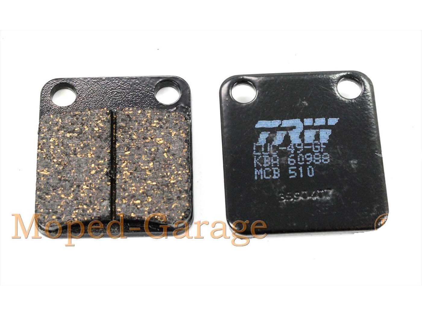 Stabdžių kaladėlės TRW 49mm juodos, skirtos Honda MB 50 S, MBX 80 Type SW2, SWD