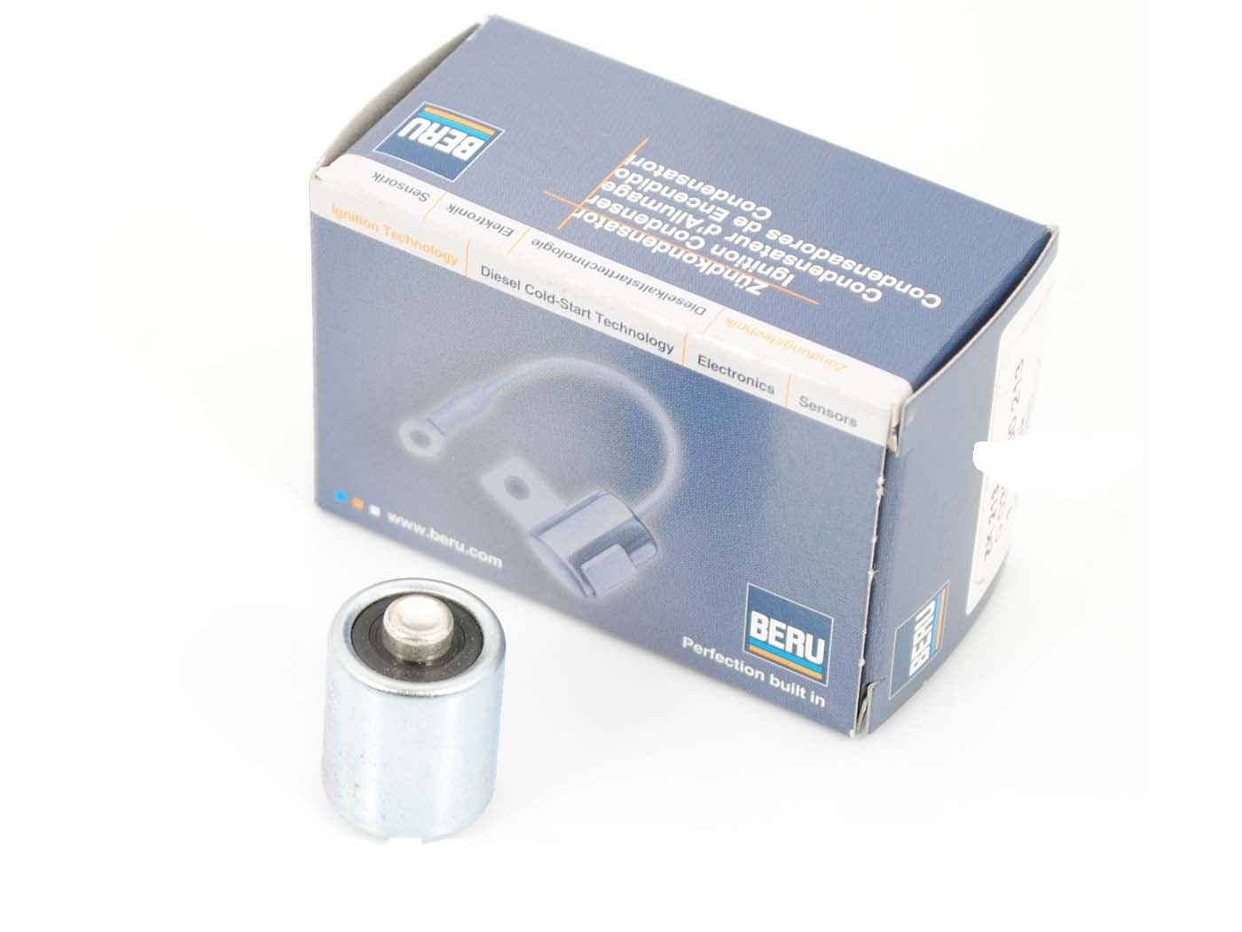 Kondensatorius Beru 18mm x 23mm litavimo kontaktas automatiniam mopedui, ZA, ZB, ZD, TS, ZR, CS, CX, Hai, GTS, C, Hercules MX, Prima, M, Kreidler Florett, Flory, MF, Puch Moped